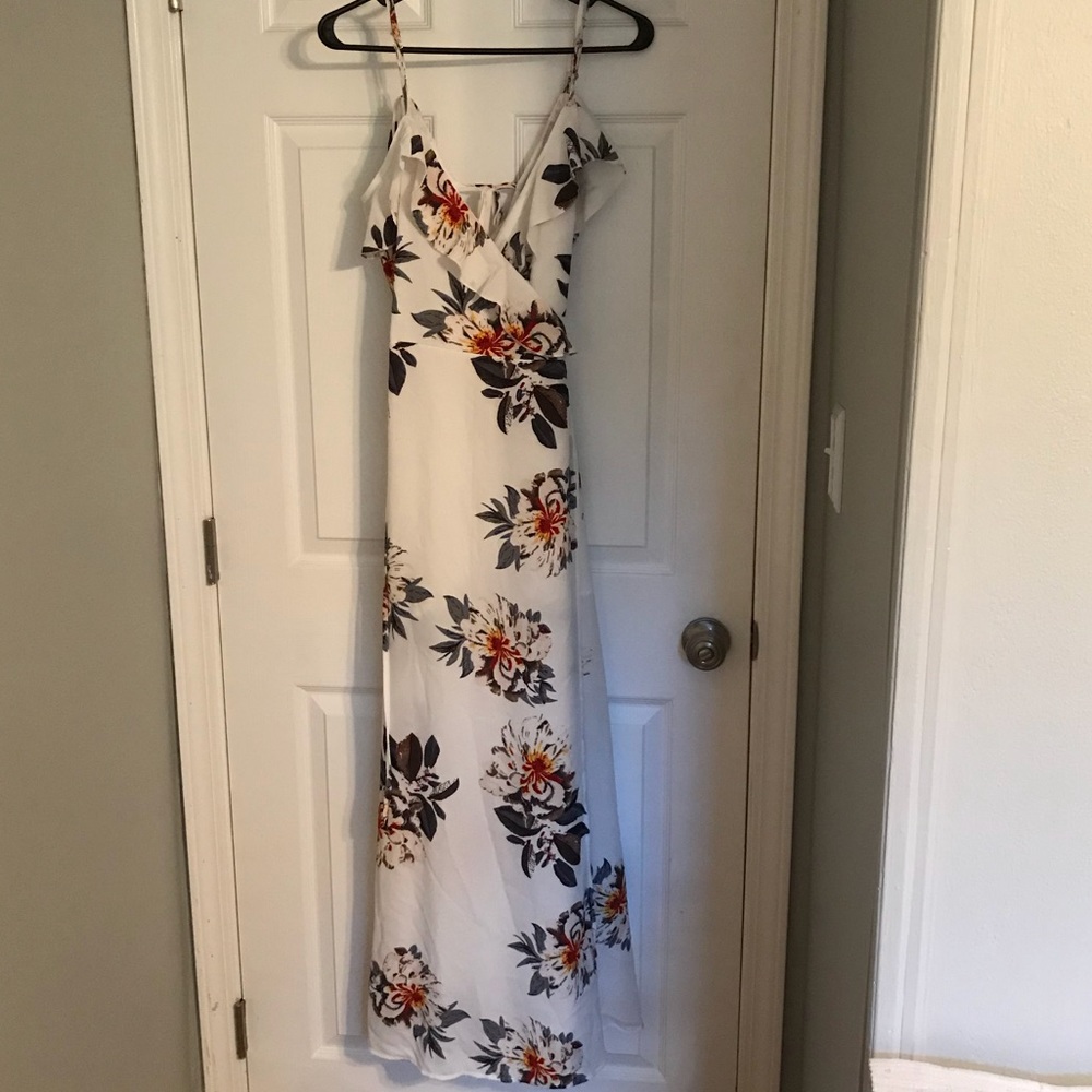 Off the shoulder floral maxi dress